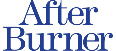 After Burner logo for Sega Master System
